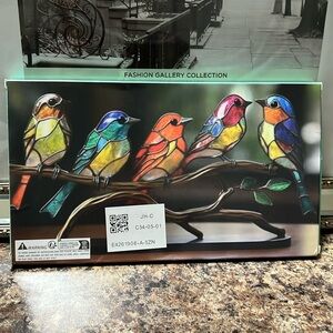 Stain acrylic bird on Branch